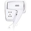 HAEGER HOTEL DRYER - Asciugacapelli con supporto a parete, 1200 W di potenza, 1 velocità - presa elettrica internazionale, 1 velocità e 1 livello di temperatura