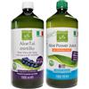 Benessence Succo di Aloe Vera da bere: Combinazione 2 gusti a scelta - 1 Aloe Power juice +1 Aloe mirtillo