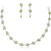 EVER FAITH Set di gioielli marquise cubic zirconi febbraio pietra portafortuna fiore cluster collana orecchini set per donna viola tono argento per feste