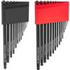 TEKTON Short Arm Ball End Hex L-Key Set with Holder, 28-Piece (0.050-3/8 in., 1.3-10 mm) | KLX91312