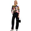 Desigual Maglione da Donna Flat Knit Thin Gauge Felpa, Nero, M