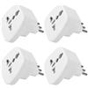 Jonuin 4 pezzi Adattatore da Viaggio da Mondo a Italia, 2500W Adattatore Presa Inglese a Spina Italiana, 250 V Convertitore Da UK USA a Spina 12A Italiana, Spillo a Tre Vie Britannico (Bianco) (4 PCS)