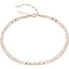 LIEBESKIND Berlin, cavigliera da donna, alla moda, in acciaio inox, in diversi design e colori, perfetta per l'estate e la vita quotidiana, 27 cm, Acciaio inossidabile, Nessuna pietra preziosa