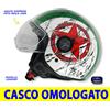 Helmets Casco Jet XL Moto Scooter Quad Vespa caschi bianco verde rosso uomo top gun in 1