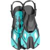 Khroom pinne corte adulti / bambini taglia 32-47 | pinne snorkel corte regolabili | pinne da nuoto pinne corte per snorkeling | pinne da immersione regolabili per nuoto / immersioni nero XS (32-36)