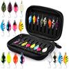 Hominas Esche Artificiali Spinning 2,5 g/3,5 g/5 g Spoon Trout Area Set di 16 Esche per Trote con Scatola Portaoggetti Accessori per La Pesca per Trota Luccio Pesce Persico