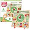Craze My Learning Clock Animals - Orologio educativo per Bambini in Legno, Calendario per l'apprendimento dei Bambini, da Parete, Colore: Verde