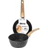 IPEA Pentolino Latte per Induzione Antiaderente - 18 CM - Elegante Pentolino Effetto Pietra - Casseruola per il Latte Piccola per Cucinare e Bollire Minestre, Verdure, Noodles - Bollilatte