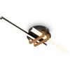 BRILONER - Plafoniera LED, profili angolari, lampada, plafoniere da soffitto, 58,5x16x7,5 cm, legno nero