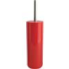 MSV - Porta scopino Inagua - Porta scopino da Pavimento in polistirolo - Manico in Acciaio Inox - Rosso - Testina sostituibile