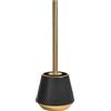 Spirella - Scopino WC Joshua in Grès 13,5 x 38,5 cm - Pulizia Efficace - Design Moderno ed Eleganti Finiture - Facile da Pulire - Solido e Affidabile - Oro Mat