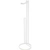 MSV Portarotolo da Terra Amy, in Acciaio, per 3 Rotoli, Dispenser di Carta igienica, 15x15x54 cm, Bianco Opaco