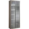 Composad | Libreria Alta della Linea DISEGNO Con 2 Ante in Vetro e 5 Ripiani Regolabili, Libreria Scaffale Moderna, (LxAxP) 81,6x217,5x35,7 cm, Colore Rovere Sonoma, Ufficio, Made in Italy