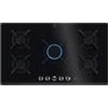 ELECTROLUX KGG953753K Piano cottura Serie 800 Flamelight 90cm, Cristallo nero, 5 fuochi, Griglie in Ghisa