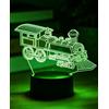 BIRBANN Lampada Treno, 7 Colori Treni Nachtlicht 3D A Tocco Variabile, Decorazione Camera dei Bambini, Regalo Natale E Compleanno Per Ragazzi E Ragazze