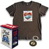 Set Idea Regalo Fiat 500 Epoca- T-Shirt+Portachiavi+Scatola Metallo Vintage