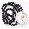 Fukugems Perline con Stretch Cord per Gioielli Che Fanno Perline di Pietra sciolte per DIY Energy Stone Healing Power Bracelet 8mm=96 Pezzi e 1 Rotolo Cavo Black Obsidian 8mm