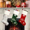 Shyllin 3 Pezzi Personalizzate Calze Natale, Maglia Calze Natalizie, Sacchetti Regalo Calzini Natalizia, Riempire Calzini Natale, Decorazioni Calza Natalizie, Appendere Calza Natalizia (Fiocco Neve)