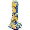 sicilia bedda - FALLO IN CERAMICA SICILIANA - Dipinto a Mano - Soprammobile Moderno e Divertente (Altezza 18 Centimetri, Maioliche Blu)