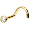 PIERCINGLINE® Piercing da naso oro 18 carati CRISTALLO