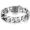 COOLSTEELANDBEYOND Stile Maschile, Barbozzale Braccialetto, Bracciale da Uomo, Acciaio Inossidabile con Zirconi, Lucidato a Specchio
