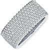 Bling Jewelry Anello Eternity da Donna a 5 File con Zirconi Cubici Pavé per Fidanzata in Argento Sterling .925