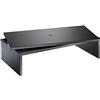 Meliconi SPACE SYSTEM TV DESK, Supporto Monitor e TV Girevole, Base Ruotabile a 360°, Portata 45 Kg, Legno, Made in Italy, Nero
