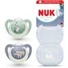 NUK First Choice Night Succhietto per Bambini | 0-6 Mesi | Succhietti Ortodontici che si Illuminano al Buio | Calma il 99% dei bambini** | Ippopotamo/Koala | Confezione da 2