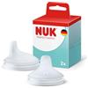 NUK Perfect Match Beccucci per Biberon | 6+ mesi | Beccucci Antigoccia per Tazze Sippy | Silicone | Confezione da 2