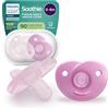 AVENT Philips Avent Soothie chupetes: diseño de silicona de una pieza, para recién nacidos, tetina flexible que reduce la presión entre los dientes y la boca, sin BPA, paquete de 2, SCF099/27
