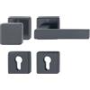 HOPPE Austin - Maniglia per porta + pomello + rosetta PZ ÖNORM, in alluminio nero opaco