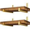 ADDGRACE Staffe per mensole dorate, resistenti, montaggio a parete, con supporti per mensole galleggianti fai da te (15,2 cm, oro)