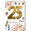 Afie Age MV 69 - 2027 scheda anniversario 25 anni giovane uomo donna, motivo: fuochi d' artificio festa regali