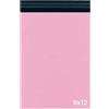 delka Buste postali resistenti, in poliestere, rosa, resistenti agli strappi, per vestiti, documenti, forte adesivo autosigillante, impermeabili e leggere (9 x 12, 50 pezzi)