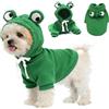 YISKY Costume Natale per Cani, Vestito Natalizio per Animali, Divertente Pet Vestiti Carino, Cappotto rana Divertente per Cani, Abbigliamento A Forma di Rana per C-ani, Vestito Natalizio per Animali (M3)