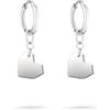 LIEBESKIND BERLIN Orecchini a forma di cuore - Orecchini a cerchio in acciaio inox nel popolare design a forma di cuore - Gioielli da donna disponibili in diversi colori - Idea regalo, 3,0 cm, Acciaio