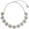Betsey Johnson Collana a bavaglino con margherita, gioiello giocoso e leggero, placcato argento, oro e vetro