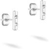 Tamaris Orecchini da donna, impermeabili, in acciaio inox, 1 cm, Acciaio inossidabile, vetro