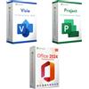 Microsoft Office 2024 Professional Plus + Visio 2024 Pro + Project 2024 Pro - Licenze a vita (1 PC)