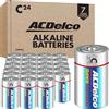 Powermax ACDelco 24 Size C Alkaline Batteries Super Alkaline Battery with 7 Year Shelf Life Recloseable Packaging, 24 Count