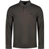 Armani Exchange Polo da Uomo Essential, a Maniche Lunghe, con monogramma Laterale, Blu Scuro, L, Blu Scuro, L