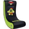 SUBSONIC Sedia a Dondolo da Gaming Spike per Brawl Stars, Ergonomica con Licenza Ufficiale, in Similpelle Nera e Verde, con Poggiatesta, Pieghevole, per Soggiorno e Camera da Letto