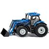 Siku 6797, Trattore telecomandato New Holland T7.315 con Caricatore Frontale, Blu, Metallo/Plastica, 1:32, Senza telecomando, Controllo possibile tramite app