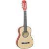 WS - Chitarra Classica - Strumento Musicale - 620612 - Legno Naturale - 92 cm - Plettro - Tracolla - Adesivi - Corde in Acciaio - Corde in Nylon - Principiante - Intermedio - Scoperta Musicale