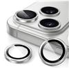 JETech Pellicola Fotocamera per iPhone 17 Pro 6,3 Pollici e iPhone 17 Pro Max 6,9 Pollici, 9H Vetro Temperato Cover Anello Individuale in Metallo, HD Chiaro, 1 Set (Argento)