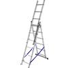 Gierre AL400, 3x6 gradini, 3.70 m - Scala telescopica in alluminio - Altezza operativa stimata 4.70 m