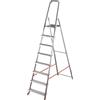 Gierre Scalamia AL180 , 8 gradini, 2.27 m - Scalandrino in alluminio con cavalletto - Altezza stimata operativa 3.56 m