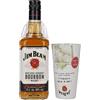 Jim Beam Kentucky Straight Bourbon Whiskey 40% Vol. 0,7l with Highball glass