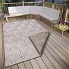 Hanse Home Pangli - Tappeto per esterni, resistente alle intemperie, stile boho scandinavo, impermeabile, in tinta unita, effetto geometrico 3D, per giardino, balcone, terrazza, soggiorno, lino, 80 x