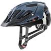 uvex Quatro CC - Casco de Bicicleta Seguro para Adultos - Ajuste de Talla individualizado - Visera Regulable - Dusk Blue-Black Matt - 52-57 cm